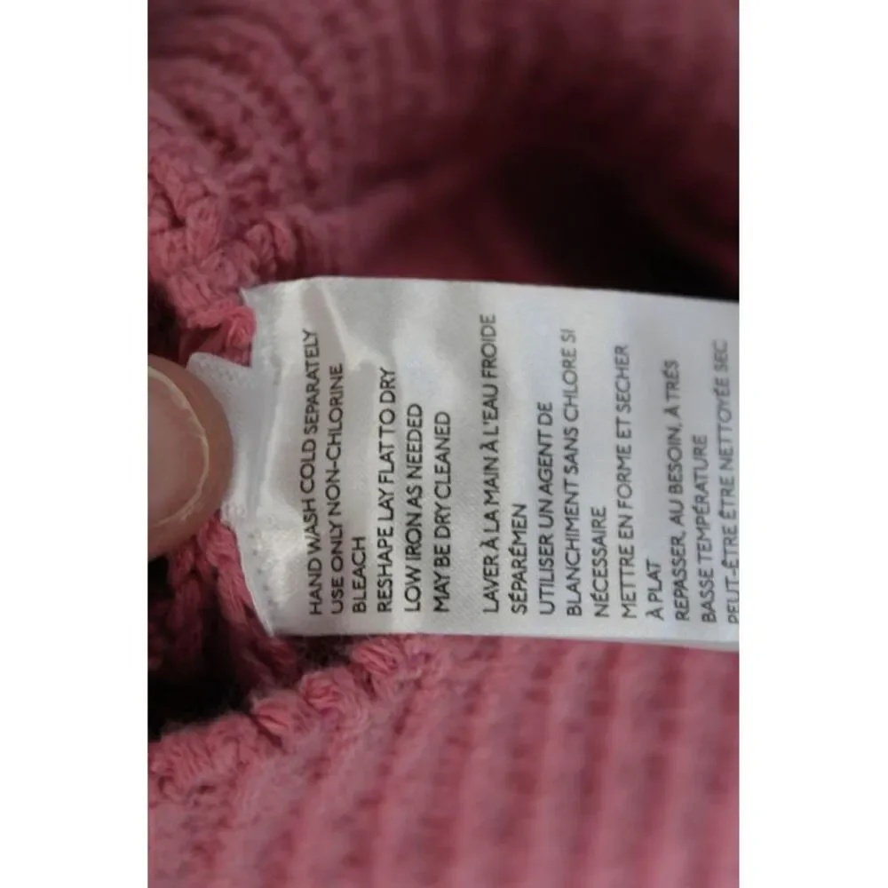 Urban Outfitters Womens Long Sleeve Thick-Knit Pullover Sweater Pink Size S